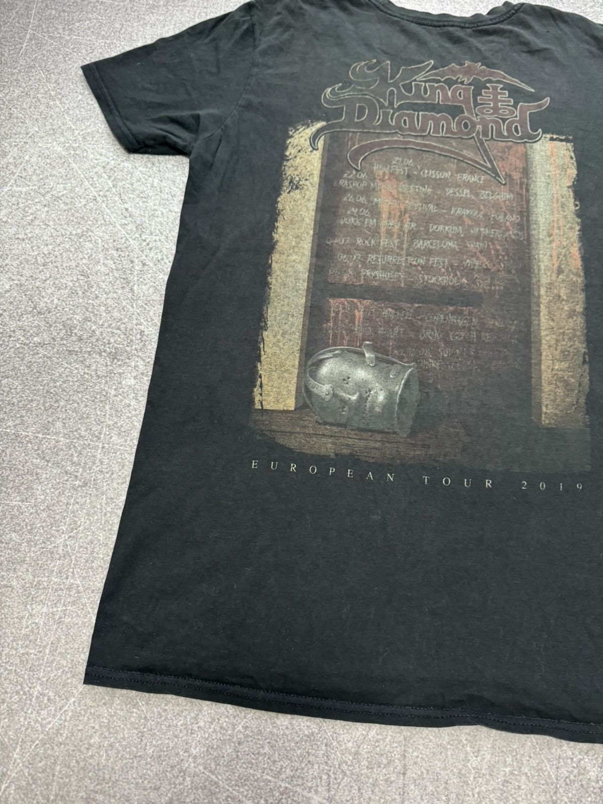 Band Tees 2019 KING OF DIAMOND T SHIRT BLACK METAL Tour Europe Size US M / EU 48-50 / 2 - 14 Thumbnail