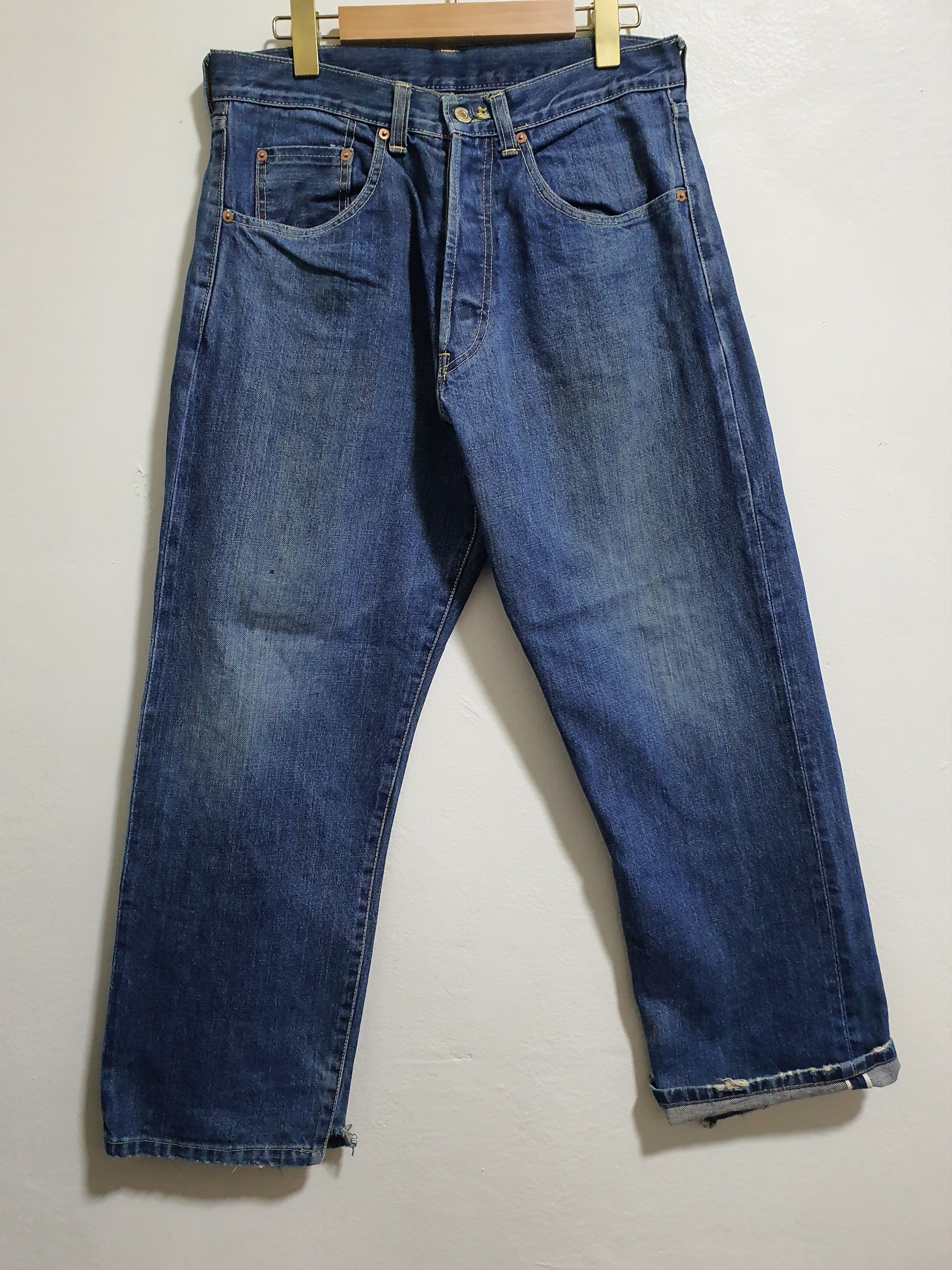 Studio D'Artisan × Vintage STUDIO D’ARTISAN 31/38.5 SELVEDGE BAGGY JEANS Size US 31 - 3 Thumbnail