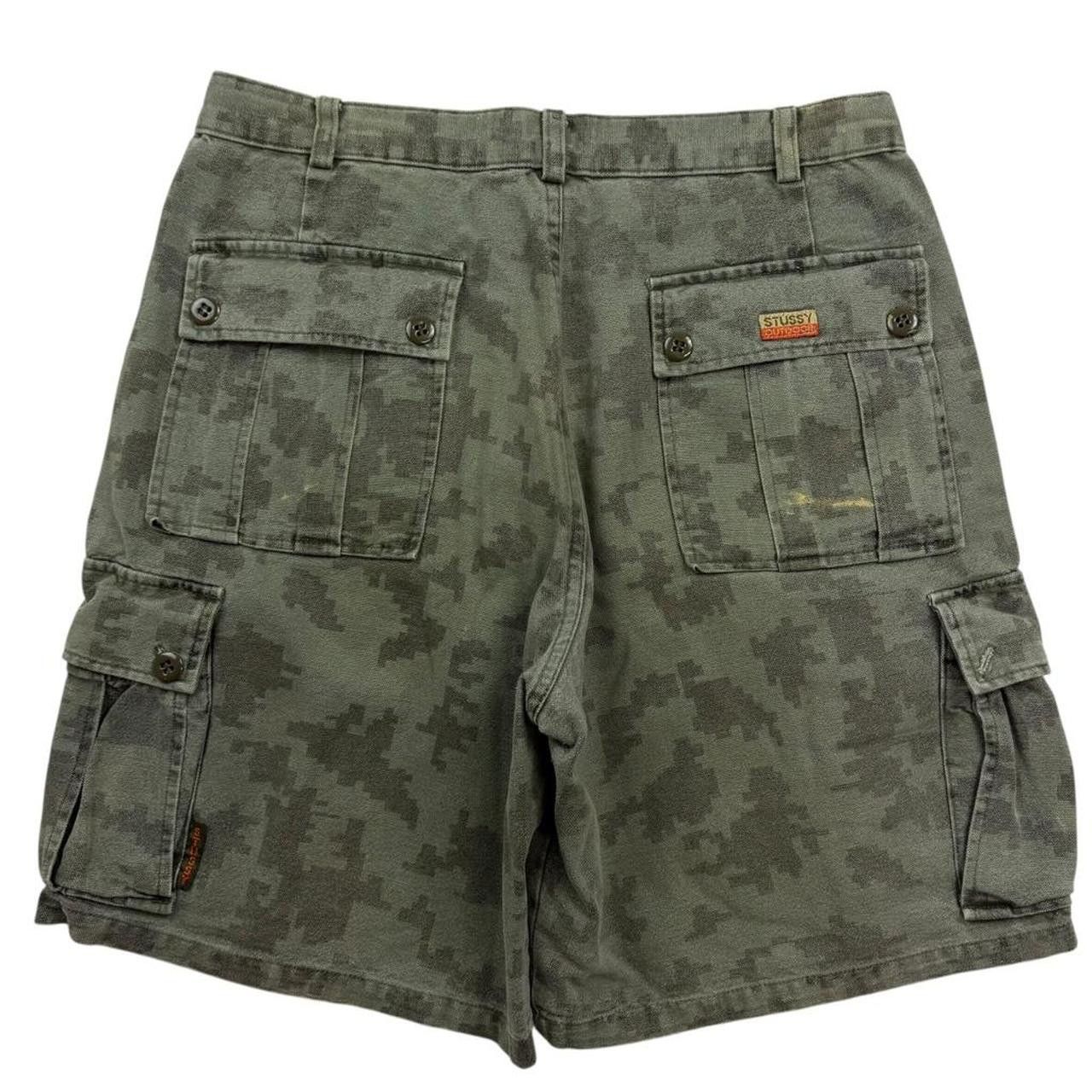 Stussy Vintage 90s Stussy Digi Camo Cargo Shorts - Waist 32 Size 32" / US 10 / IT 46 - 1 Thumbnail