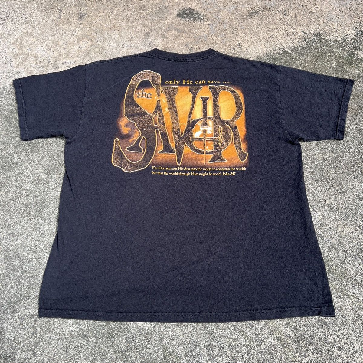 Vintage Vintage Y2K The Savior Jesus God Holy Bible Tee XL Size US XL / EU 56 / 4 - 2 Thumbnail