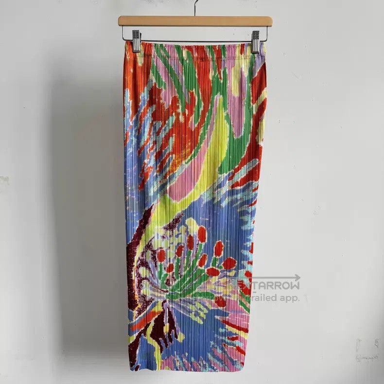 Issey Miyake Issey Miyake size:5 Color Block Skirt Size 22" - 2 Thumbnail