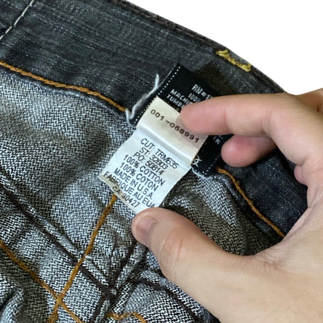 If Six Was Nine Vintage True Religion Joey Distressed Denim Flared Jeans Size US 35 - 7 Thumbnail