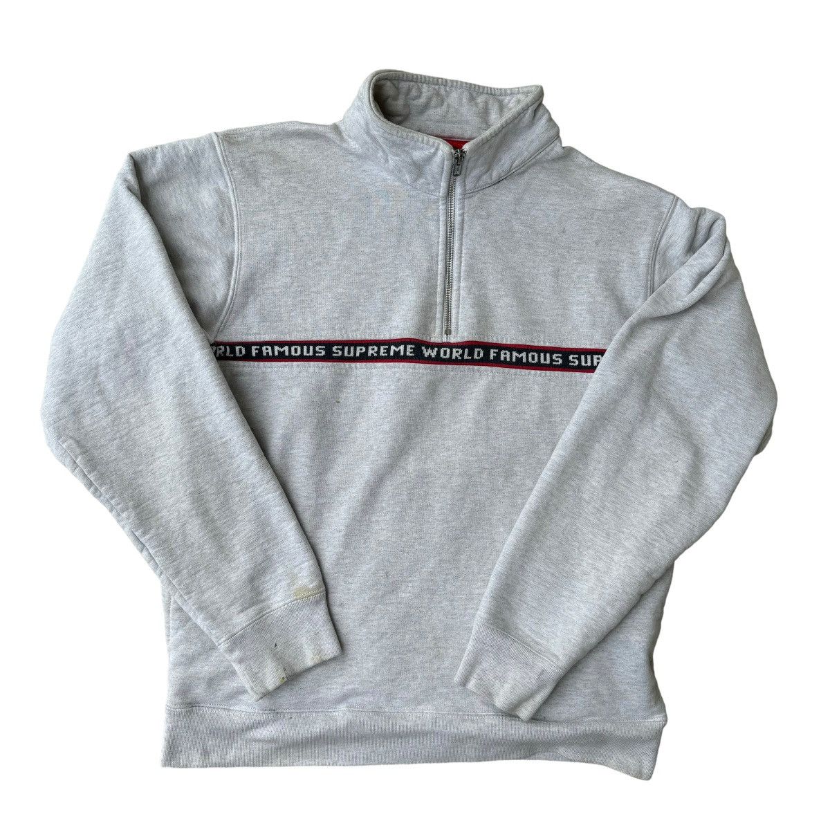 Supreme Supreme World Famous Half Quarter Zip Ash Grey Hype Skater Size US M / EU 48-50 / 2 - 9 Thumbnail