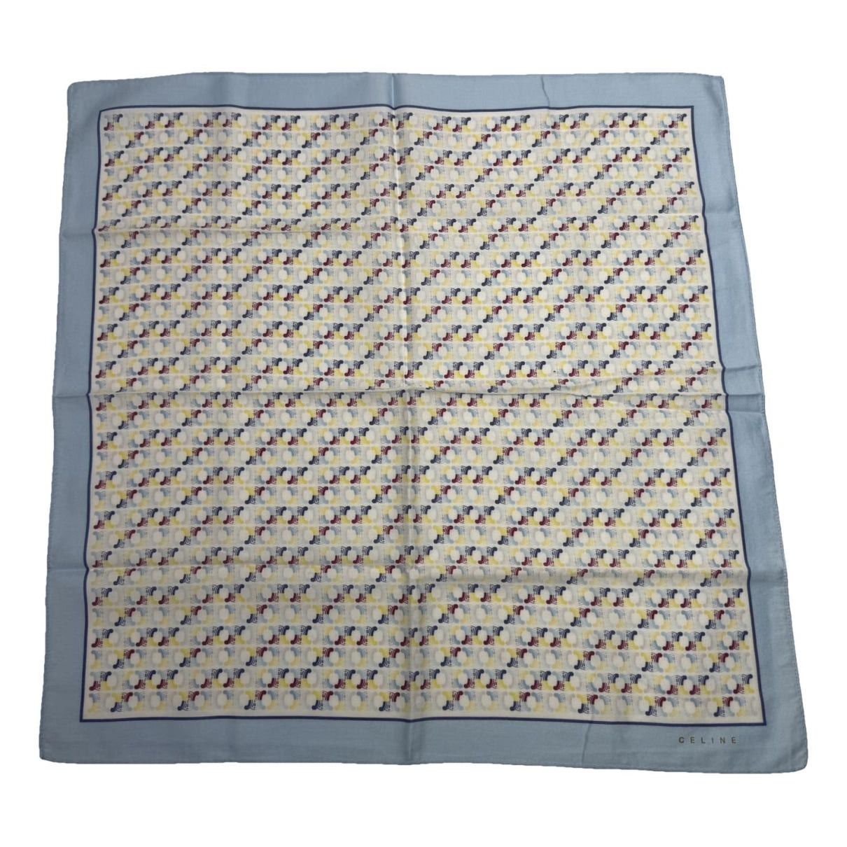 Celine Blue Silk Scarf Size ONE SIZE - 1 Thumbnail