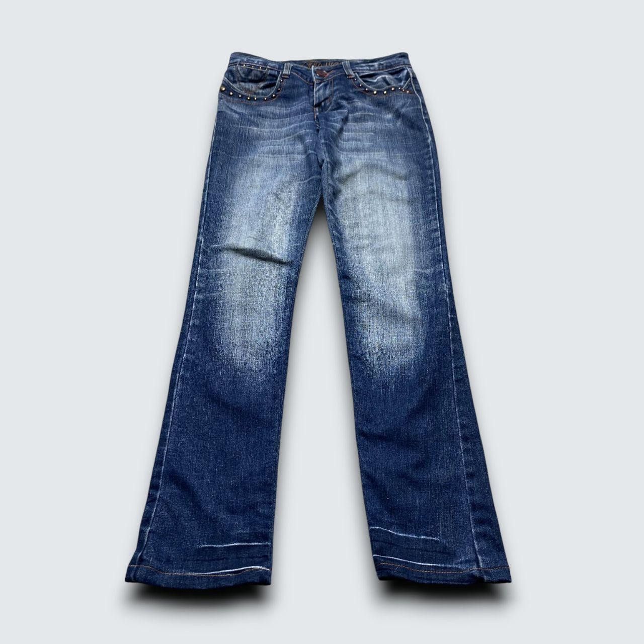 Japanese Brand 00s Style Washed Slim Jeans Navy 27" Size 27" / US 4 / IT 40 - 1 Thumbnail