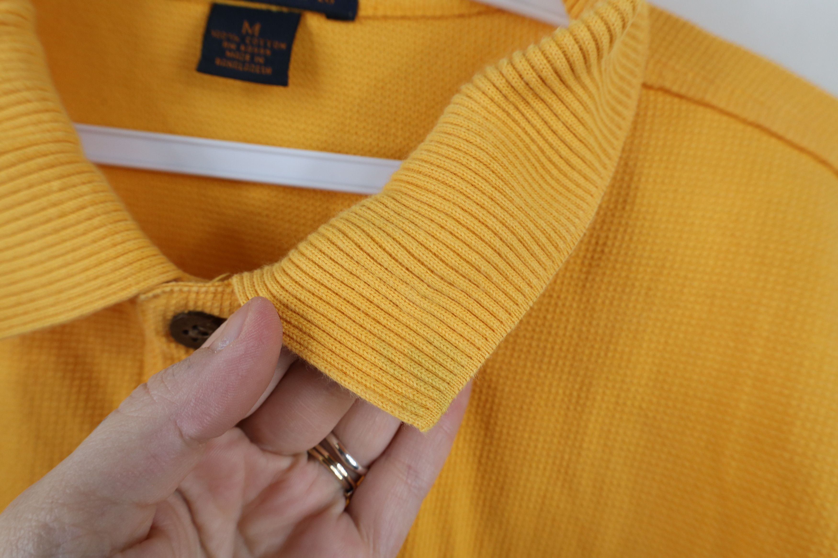Vintage Vintage 90s University of Michigan Thermal Waffle Knit Polo Size US M / EU 48-50 / 2 - 6 Thumbnail