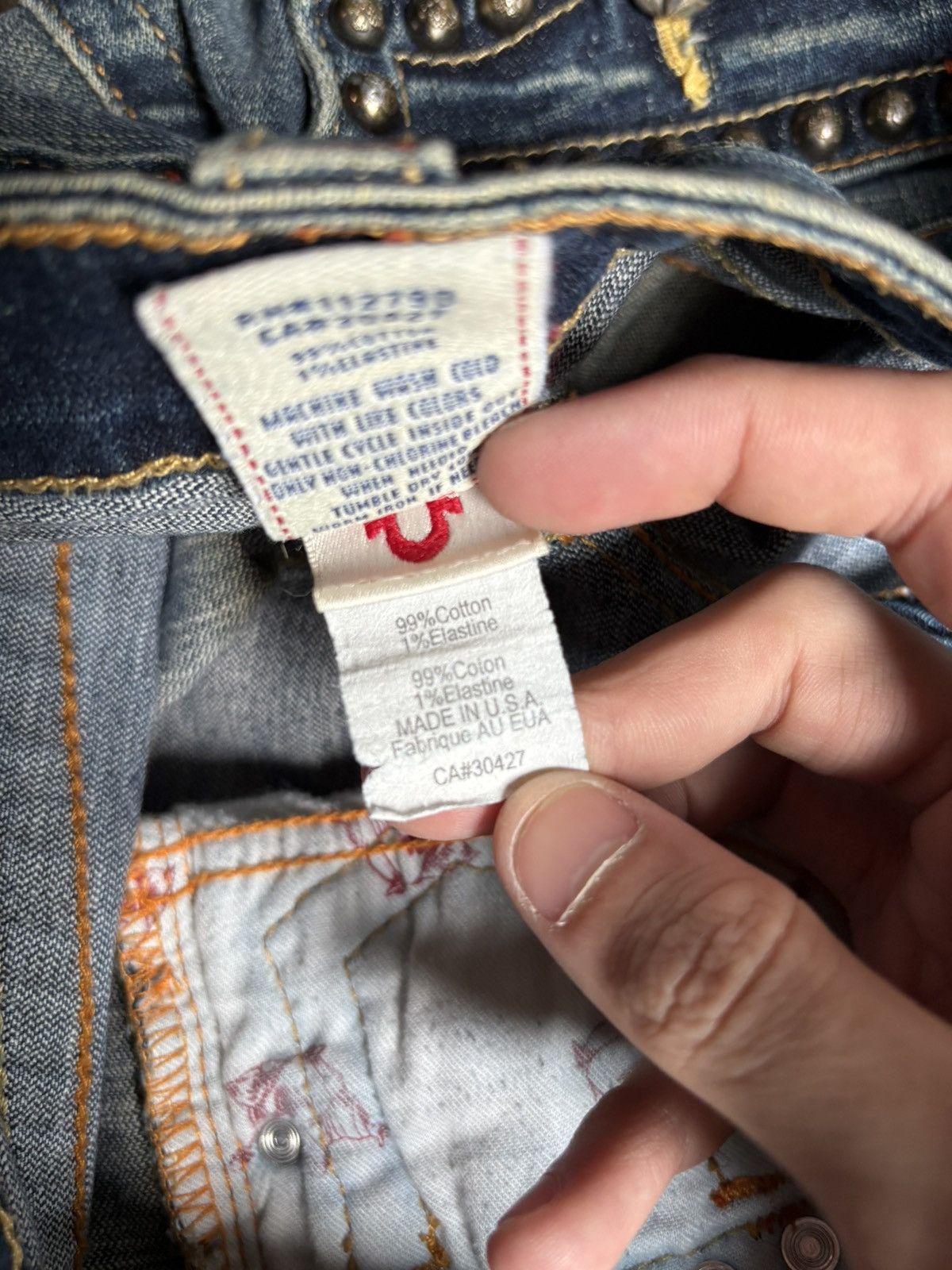 Chrome Hearts Chrome Hearts True Religion 1 of 1 Custom Denim Jeans Size US 30 / EU 46 - 15 Thumbnail