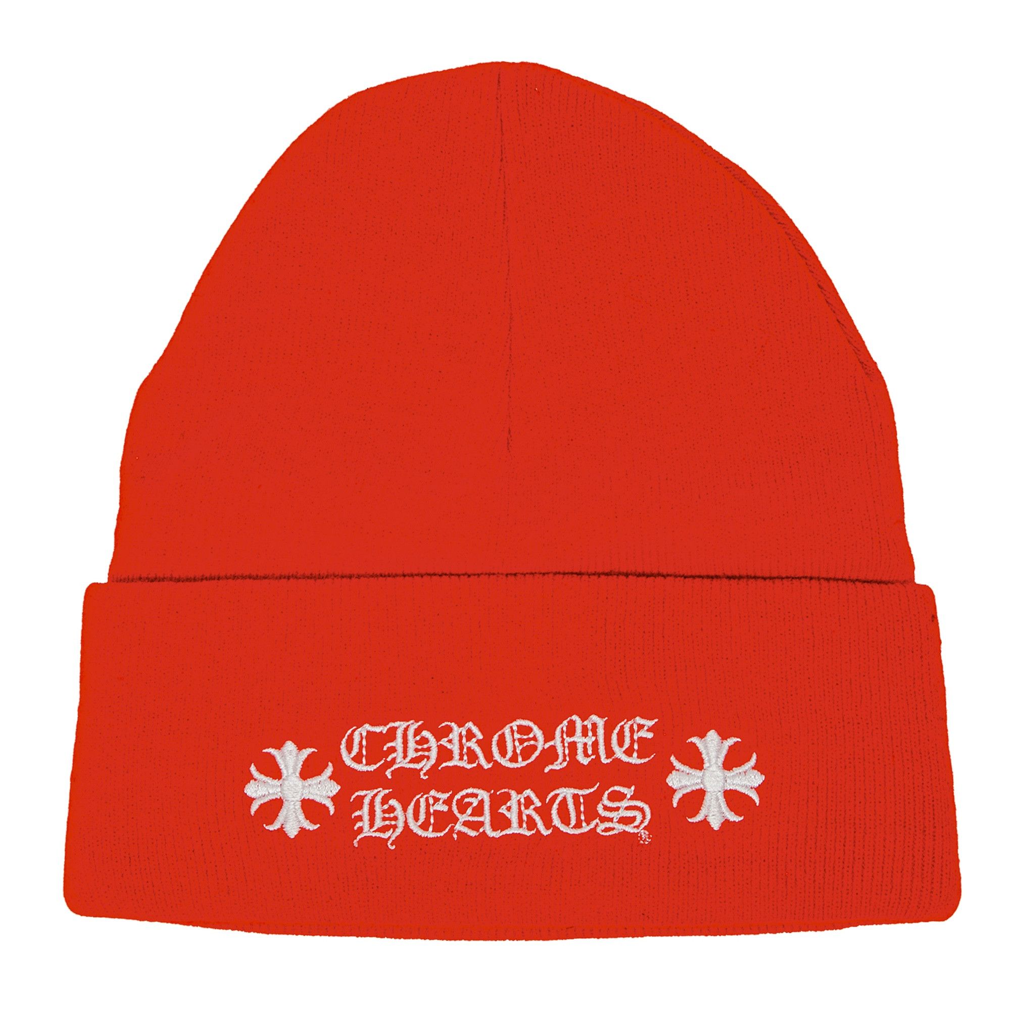 Chrome Hearts Chrome Hearts Embroidered Plus Cross Beanie - Red