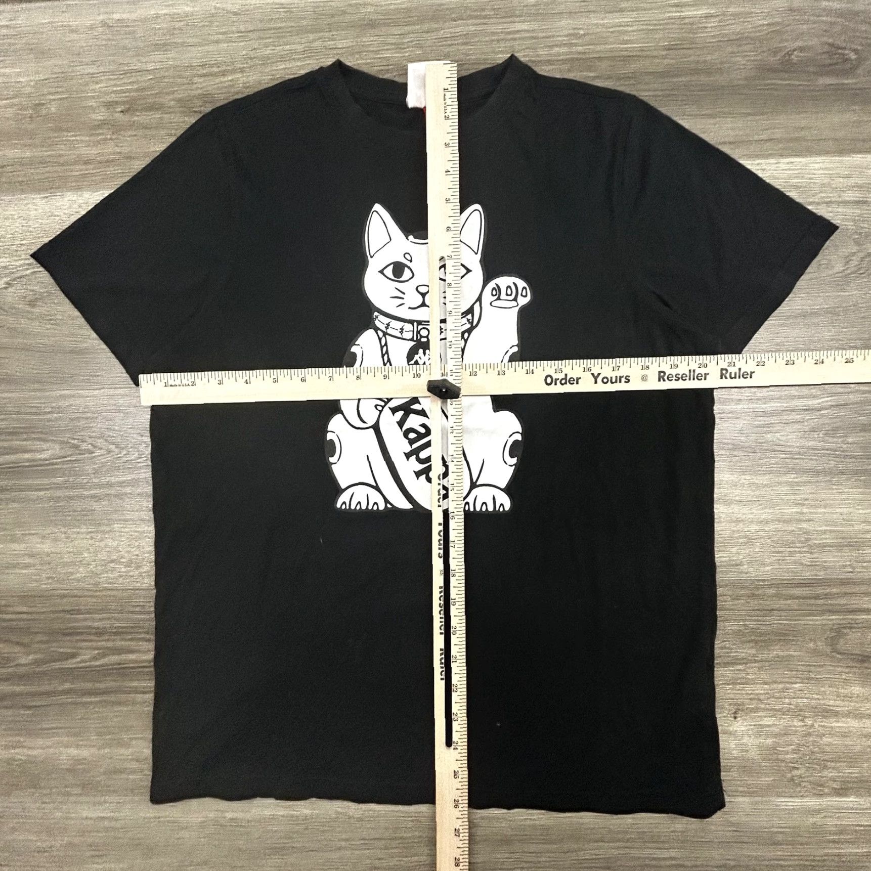 Kappa VINTAGE Kappa Mens Shirt M Black Lucky Cat Maneki Neko Japan Graphic Streetwear Crew Neck Short Sleeve Medium Mens Size US M / EU 48-50 / 2 - 7 Thumbnail