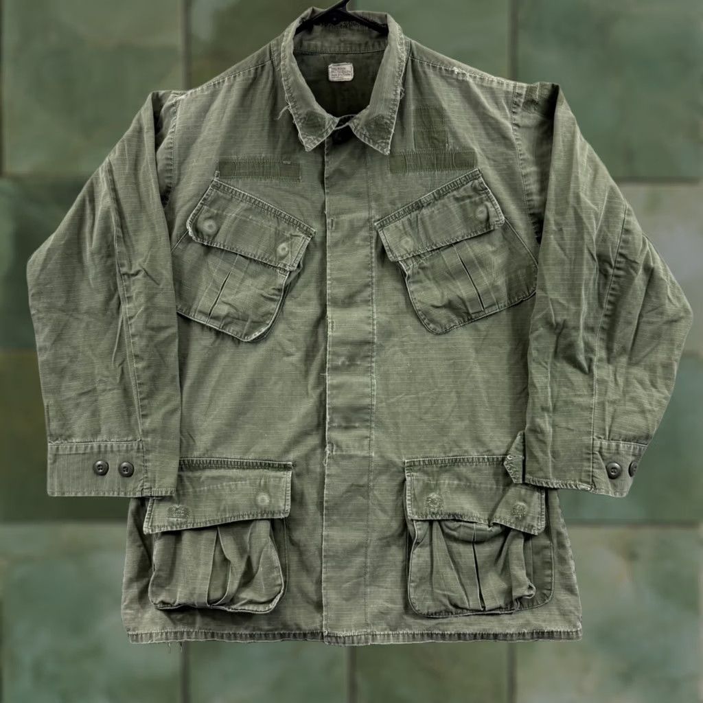 Vintage VINTAGE US Army Tropical Combat Shirt Mens Small 60s Military Vietnam War OG-107 Shirt Size US S / EU 44-46 / 1 - 1 Thumbnail