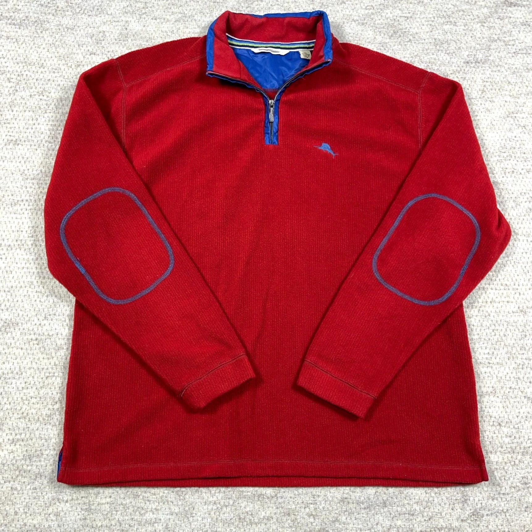 Tommy Bahama Tommy Bahama Sweater Men L Red Pullover 1/4 Zip Fleece Logo Embroidered Zipper Knit Long Sleeve Casual Modern 90s? Size US L / EU 52-54 / 3 - 4 Thumbnail