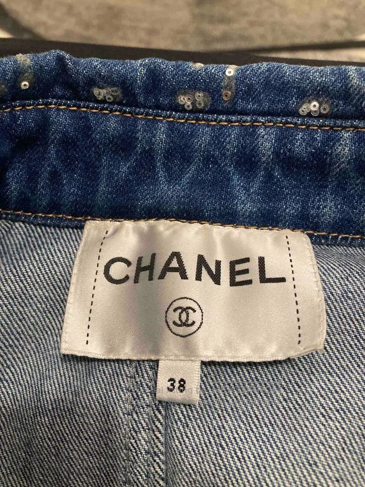 Chanel Chanel 23 Chanel denim sequined four-pocket jacket Size XS / US 0-2 / IT 36-38 - 7 Thumbnail