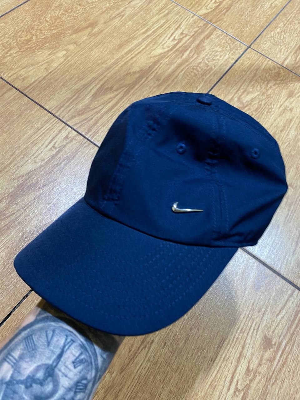 Nike Y2K Streetwear Blue Cap VINTAGE Logo Metal NIKE Size ONE SIZE - 2 Thumbnail