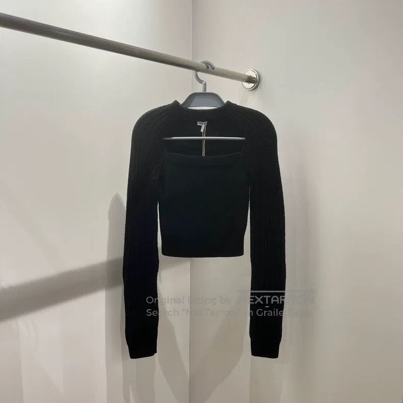 Loewe Loewe Cut wool short-sleeved sweater Size XS / US 0-2 / IT 36-38 - 1 Thumbnail