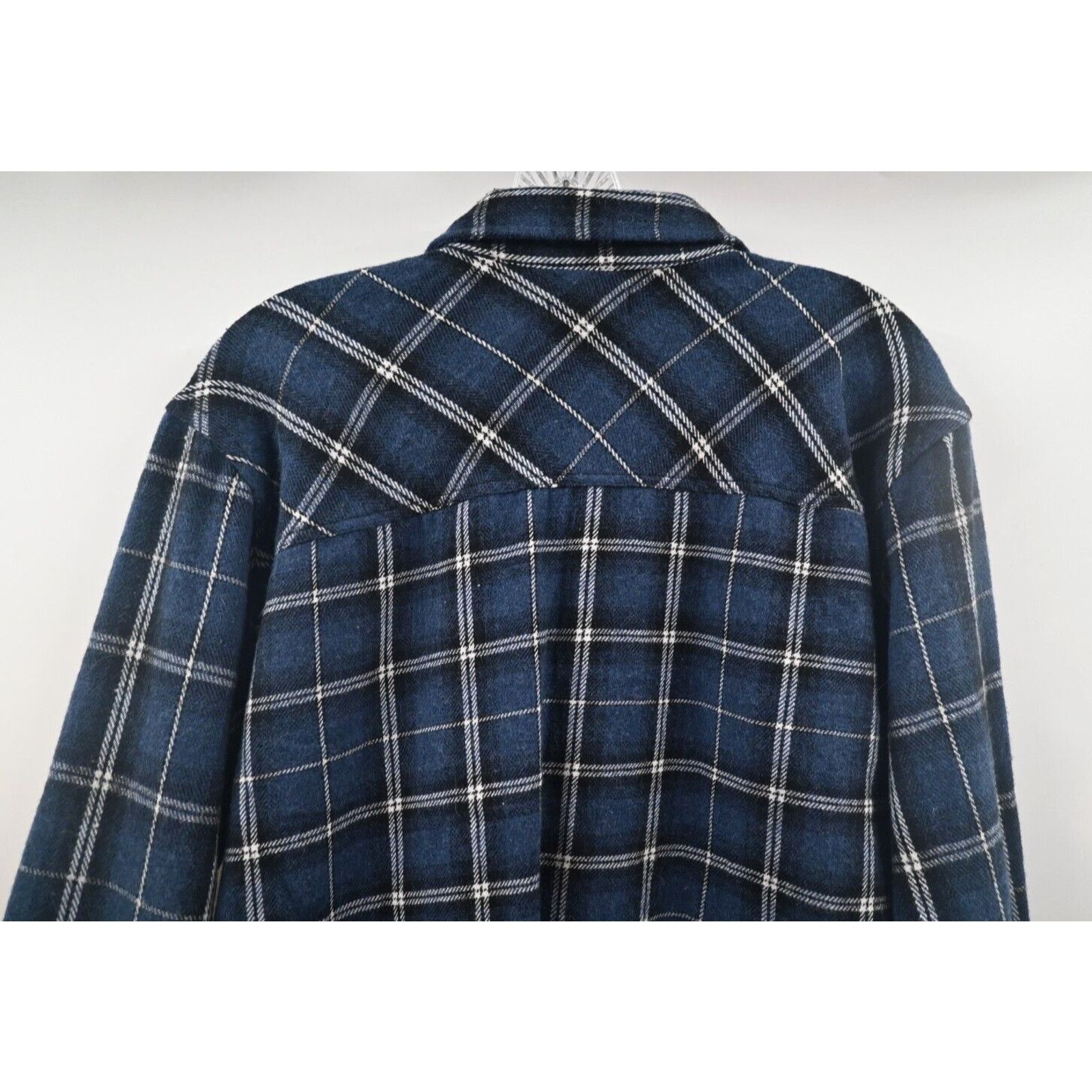 Boohoo BooHooMAN Norm Plaid Flannel Navy Blue Shirt Med Gorp Dadcor Size US M / EU 48-50 / 2 - 6 Thumbnail