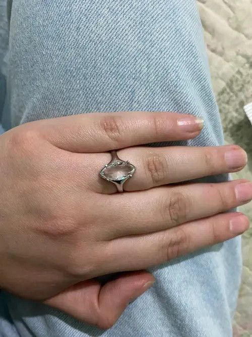 Jewelry Trendy Elegant Geometric Sparkling Stone Adjustable Ring Size ONE SIZE - 3 Thumbnail
