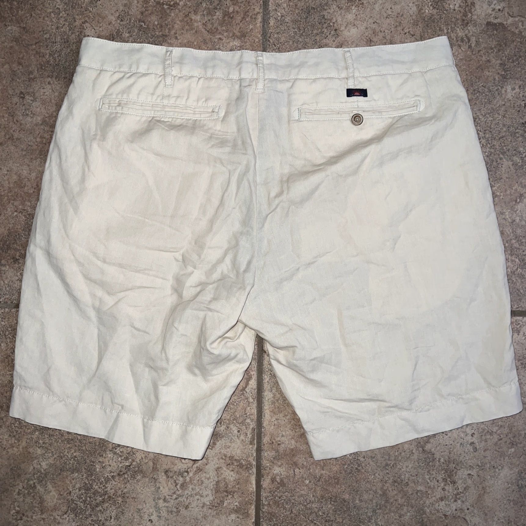 Faherty Faherty Brand Shorts Mens Size 38 Beige Linen Blend Chino - Mens Size US 38 / EU 54 - 4 Thumbnail