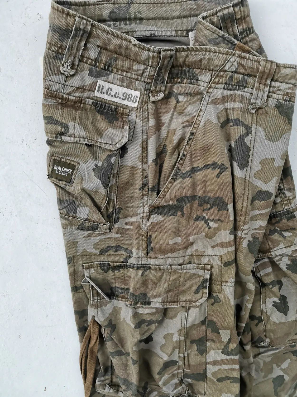 Japanese Brand Real Crush Tactical Cargo Multipocket Pants Size US 32 / EU 48 - 9 Thumbnail