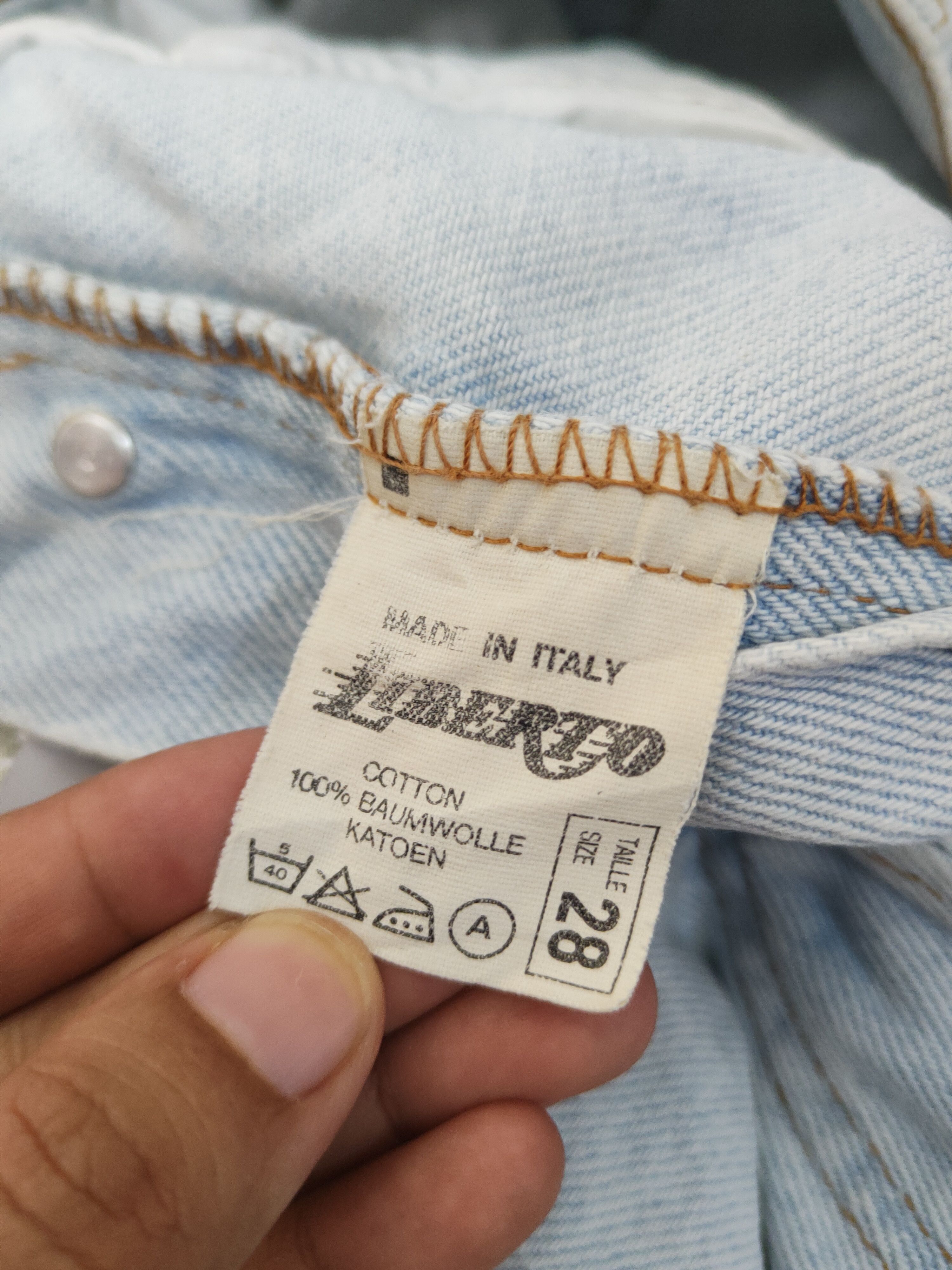 Vintage Liberto made in italy faded denim Ripped Jeans #W1987 Size US 27 - 14 Thumbnail