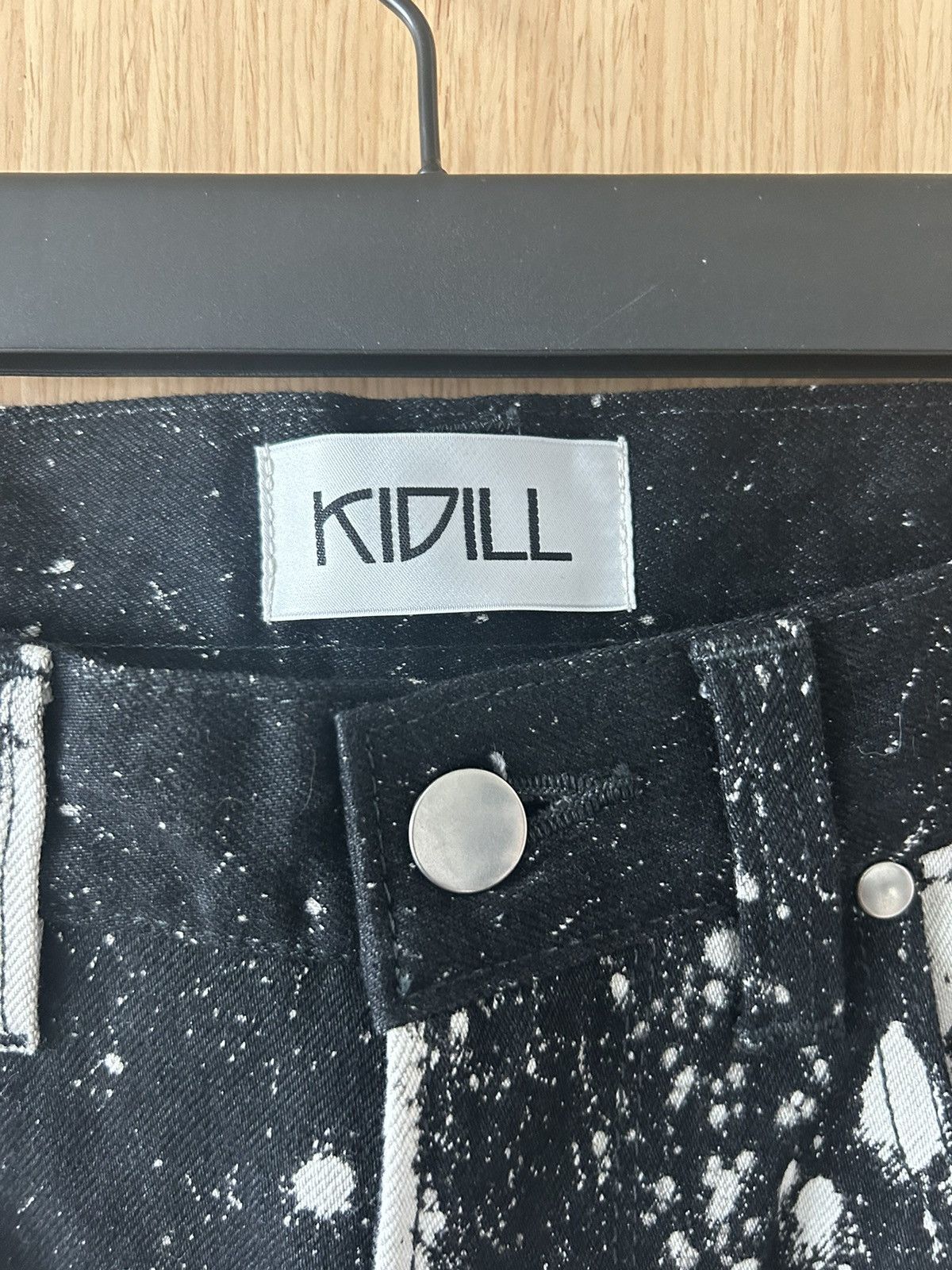 Designer × KIDILL KIDILL Black & White Zip Tapered Jeans Size US 30 / EU 46 - 2 Thumbnail