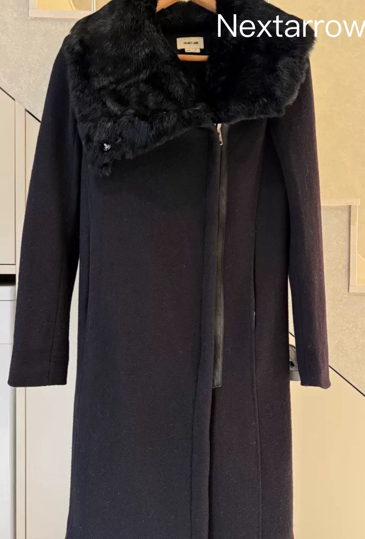 Helmut Lang Helmut Lang fur coat VINTAGE black slim fit fur wool coat Size US S / EU 44-46 / 1 - 1 Thumbnail