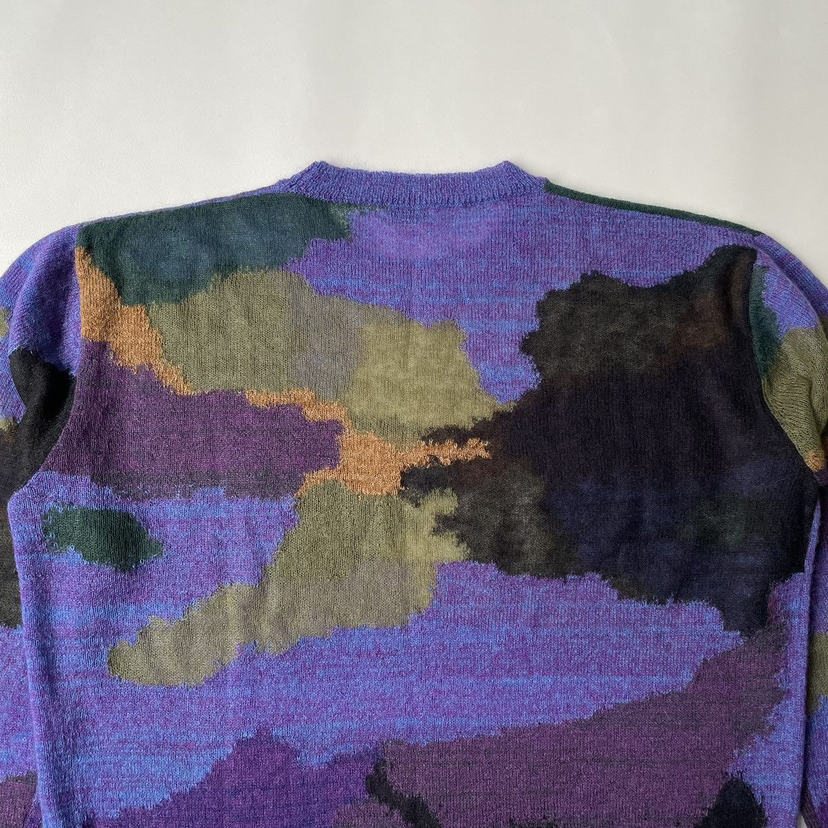 Dries Van Noten Sample Abstract Camo Mohair Sweater Size US L / EU 52-54 / 3 - 14 Thumbnail