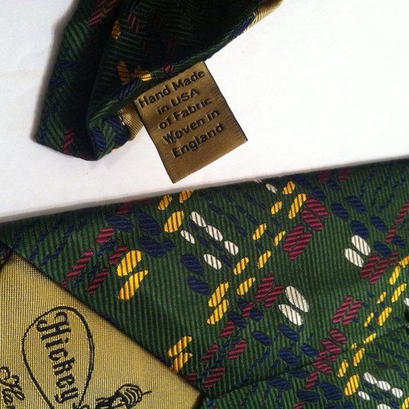 Hickey Freeman HICKEY FREEMAN MEN'S NEW GREEN 100%SILK TIE WIDTH: 3 7/8" Size ONE SIZE - 6 Thumbnail