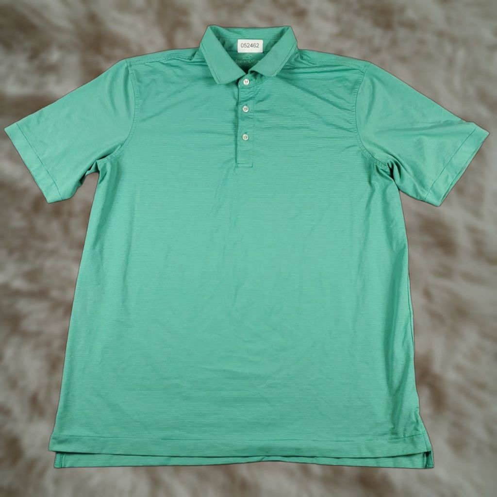 Vineyard Vines VINEYARD VINES Polo Shirt Mens Large Teal Striped Casual Short Sleeve Preppy Sports Size US L / EU 52-54 / 3 - 1 Thumbnail