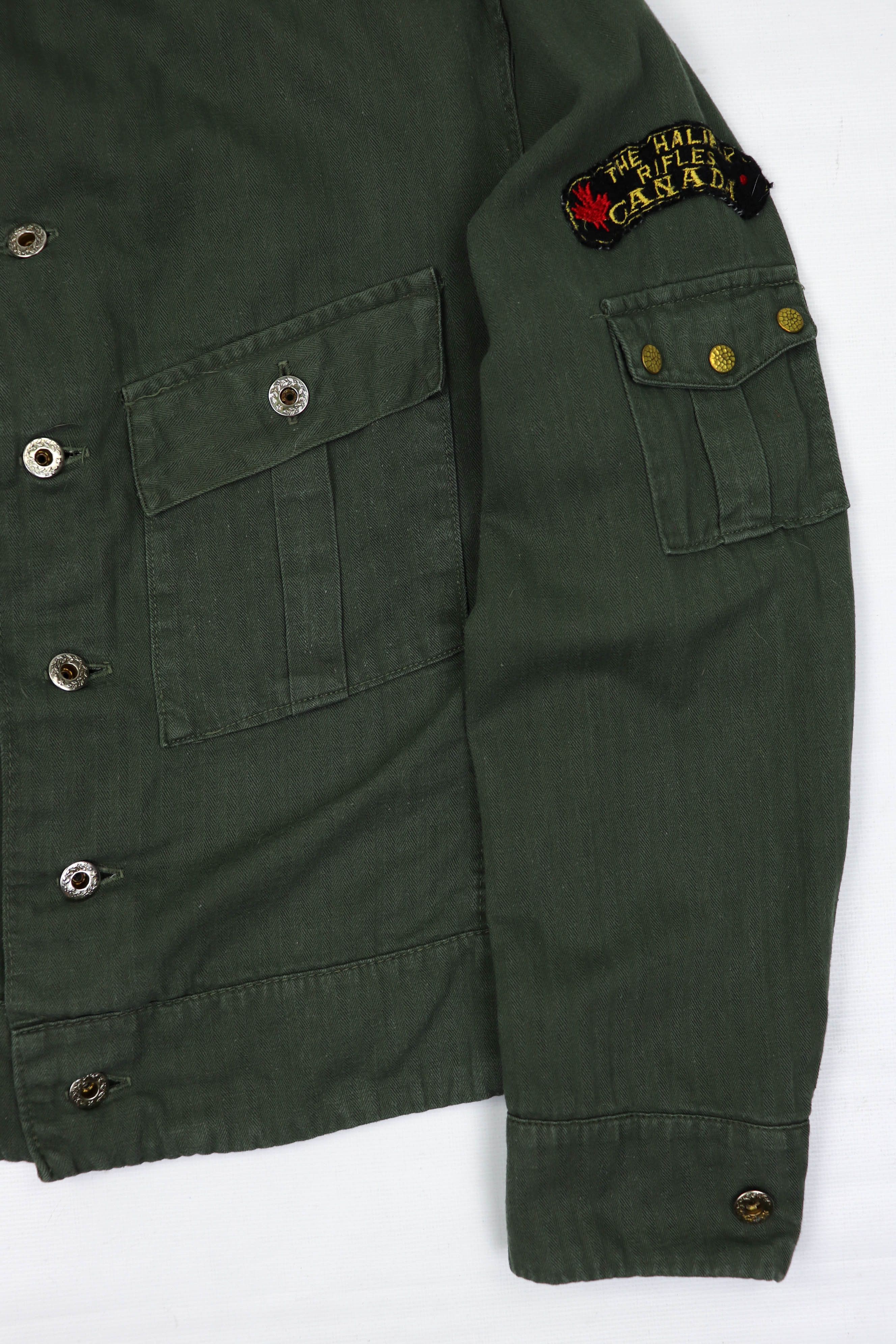 Vintage Pop Army Sergeant Halifax Island Canada Khaki Cropped Jacket Size US M / EU 48-50 / 2 - 5 Thumbnail