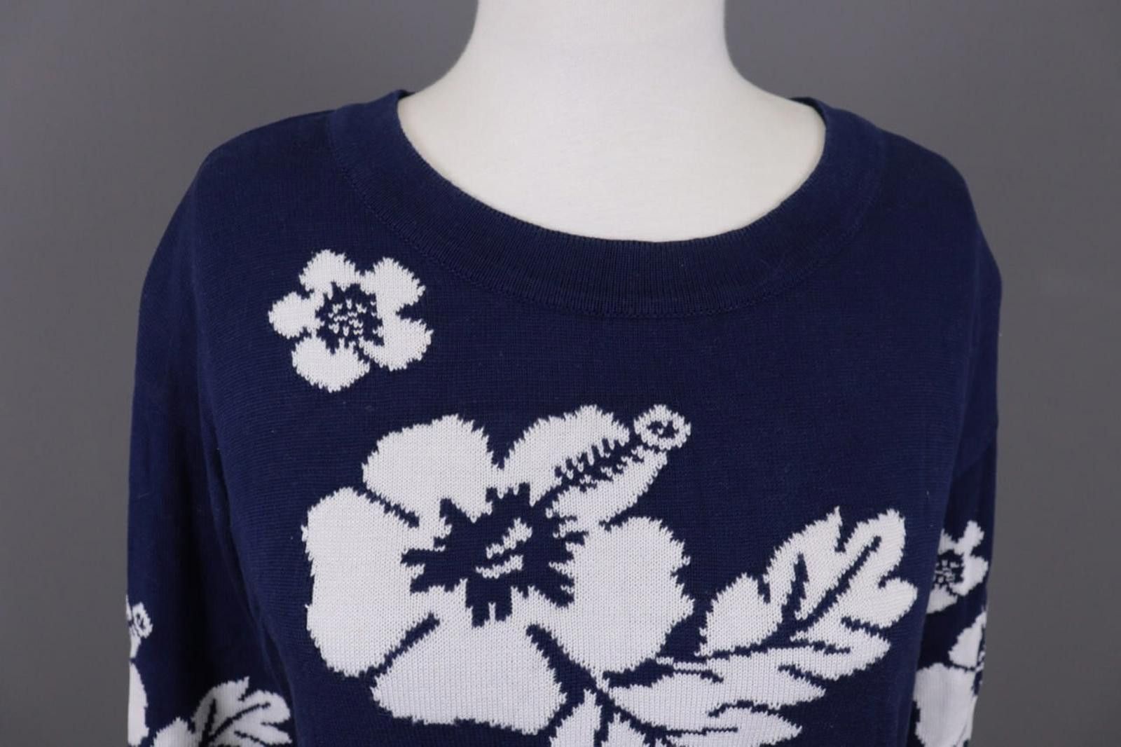 Escada Escada Margaretha Ley Blue Floral Dress Size 36 Size M / US 6-8 / IT 42-44 - 4 Thumbnail