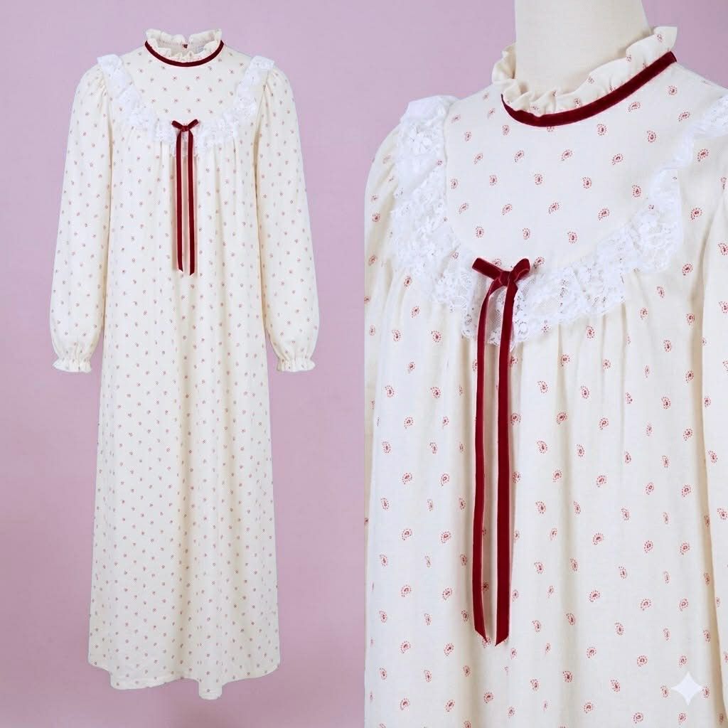 Other VTG 70s Handmade Nightgown Character Dress Cottagecore M/L Size M / US 6-8 / IT 42-44 - 1 Thumbnail