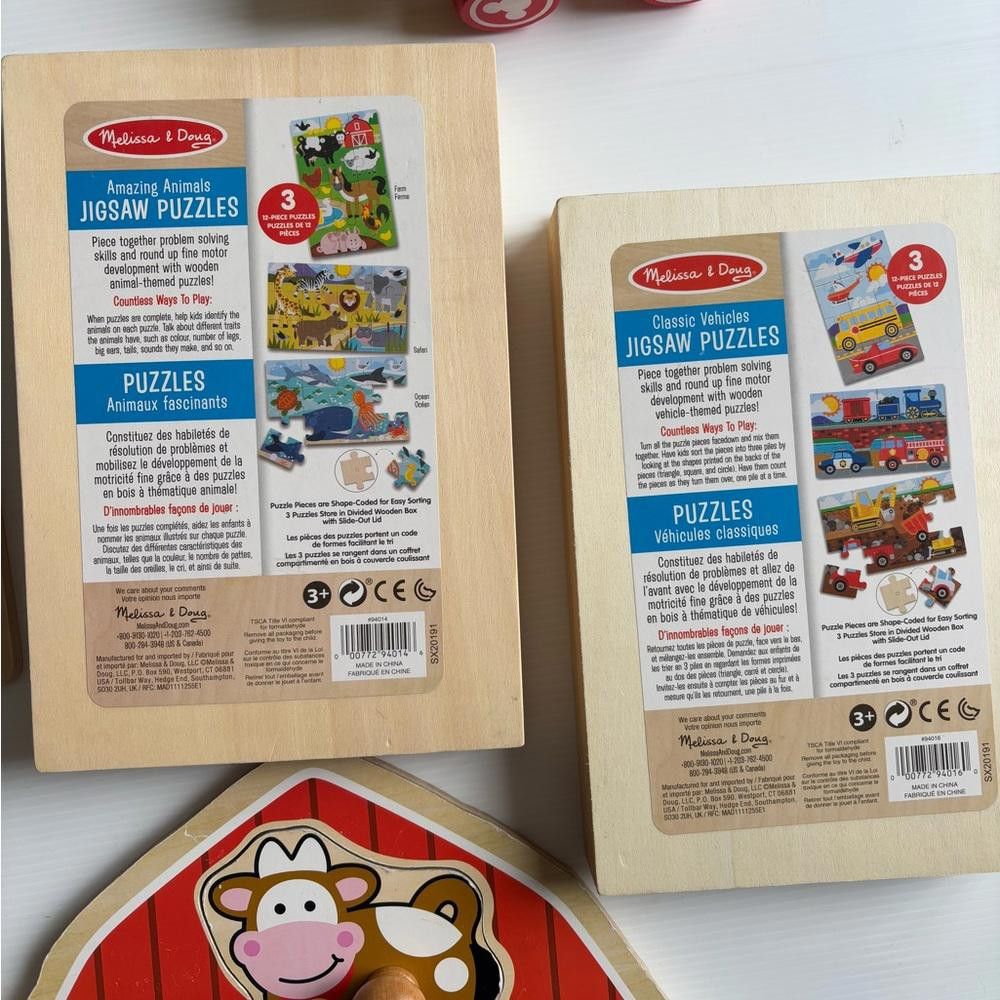 Designer Melissa & Doug Wooden Toy Lot Size ONE SIZE - 2 Thumbnail