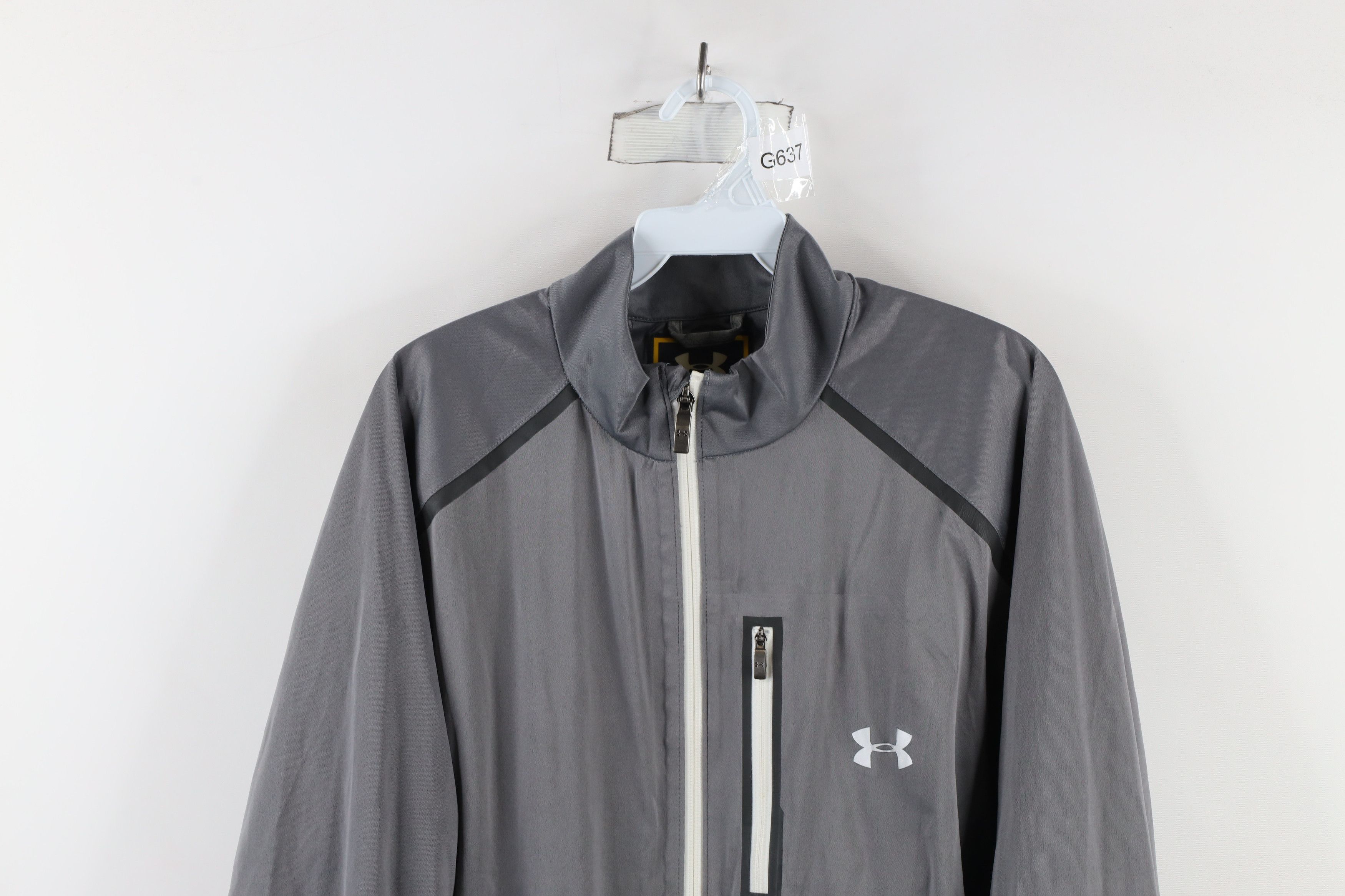 Under Armour × Vintage Under Armour Storm Waterproof Full Zip Rain Jacket Gray Size US M / EU 48-50 / 2 - 2 Thumbnail