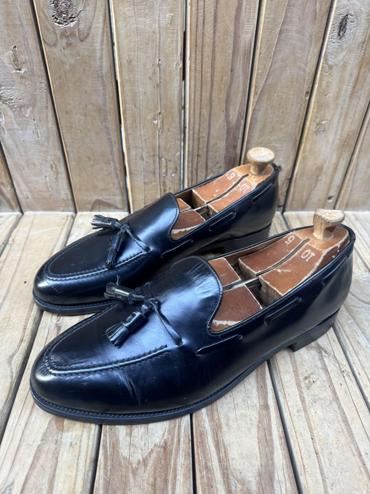Alfred Sargent Alfred Sargent black Slip On Tassled Loafers Size US 12 Size US 12 / EU 45 - 18 Thumbnail
