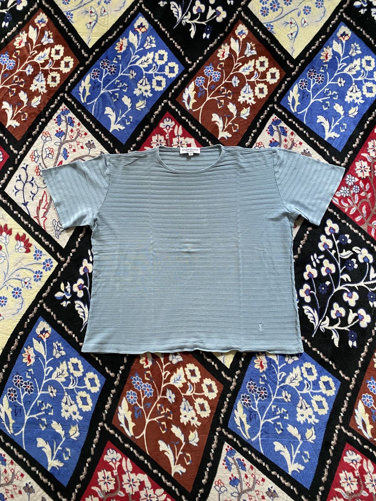 Yves Saint Laurent Vintage Ysl Pleated Tshirt Size L / US 10 / IT 46 - 2 Thumbnail