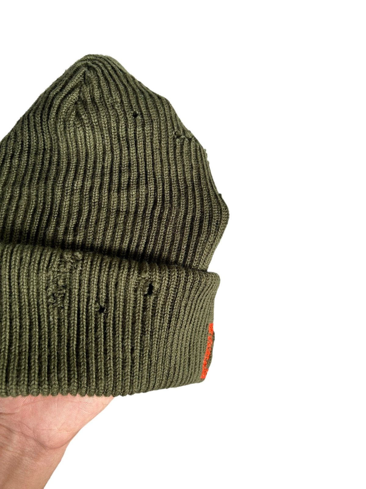 Armani × Designer ARMANI JEANS Distressed Beanie Hats Made in Italy Size ONE SIZE - 8 Thumbnail