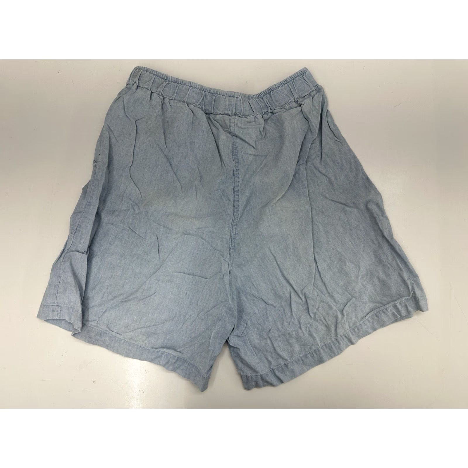 Vintage Mizz Lizz Womens Shorts Chambray Blue Floral High Waisted Vintage Shorts S Small Womens Size 28" / US 6 / IT 42 - 7 Thumbnail