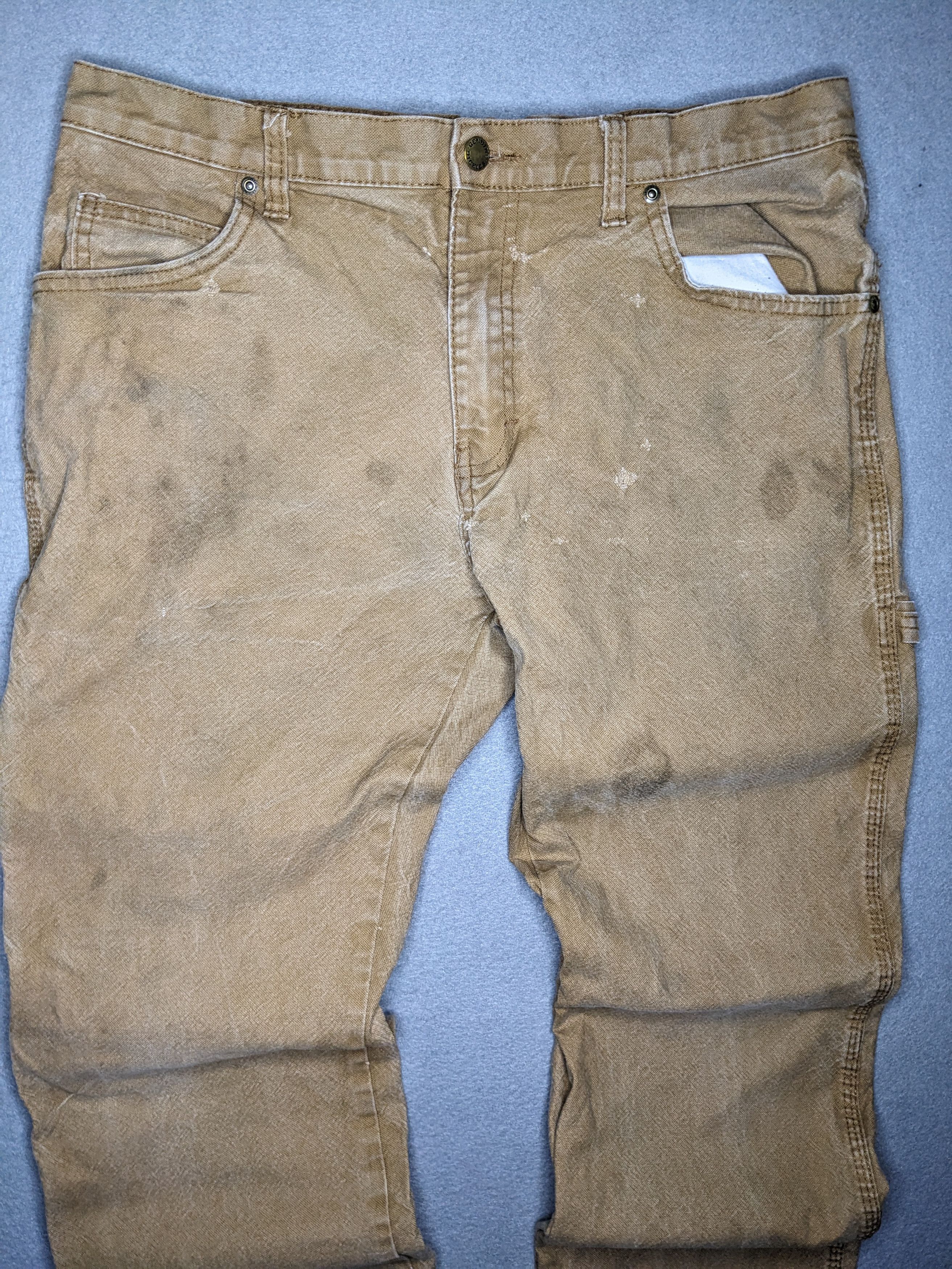 Dickies Dickies Carpenter Pants 32x29 Canvas Beige Distressed Faded Size US 32 / EU 48 - 3 Thumbnail