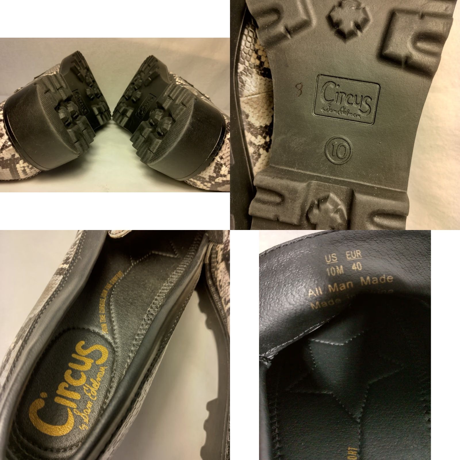 Sam Edelman Sam Edelman Circus Desmond Loafers Women 10 M Faux Snake Skin Black Gray Slip On Flat Size US 10 / IT 40 - 9 Thumbnail