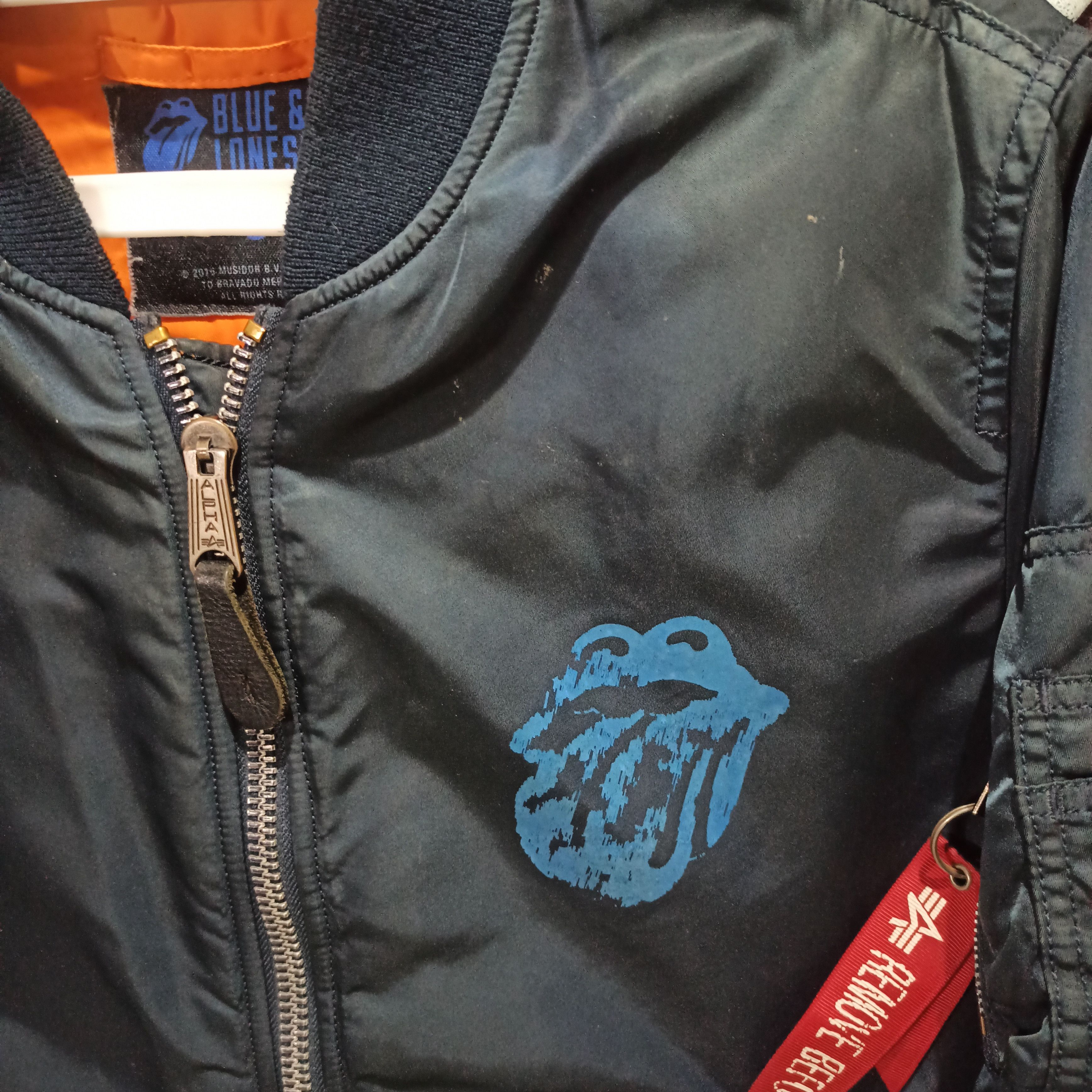 Alpha Industries × Band Tees Rolling Stones Alpha Industries Bomber MA-1 Bomber Jacket Size US S / EU 44-46 / 1 - 2 Thumbnail