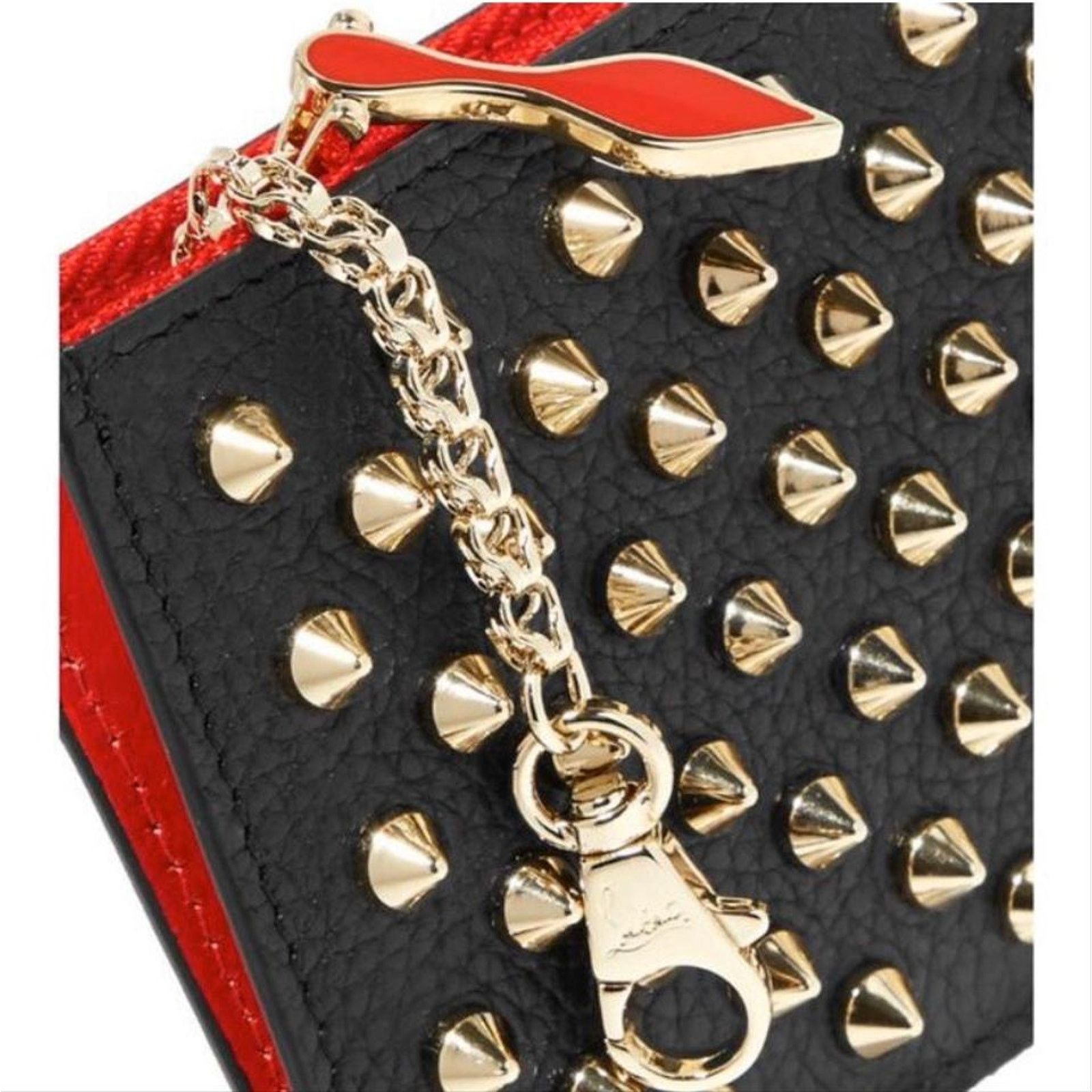 Christian Louboutin CHRISTIAN LOUBOUTIN Panettone spiked card holder key case Size ONE SIZE - 4 Thumbnail