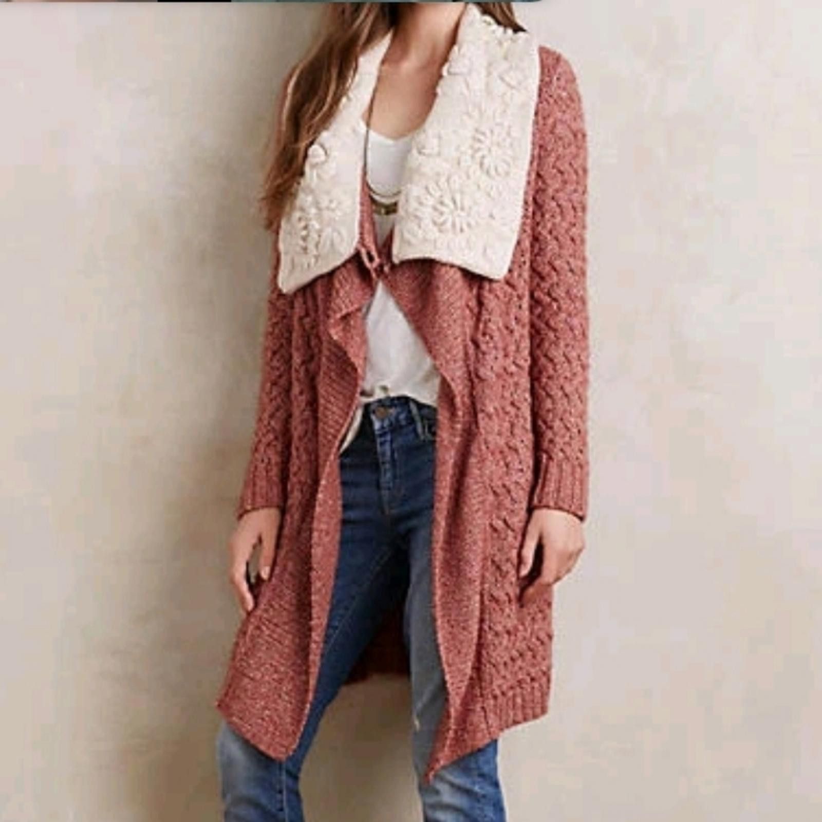 Other Anthropologie Lilitz Knit Sweater With Romantic Collar Size M / US 6-8 / IT 42-44 - 1 Thumbnail
