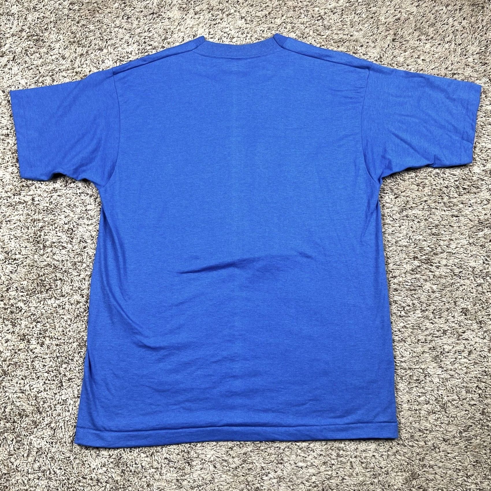 Vintage VINTAGE Screen Stars Best T-Shirt XL Blue Floral Tulip Puff Print Graphic 90s Unisex Adults Short Sleeve Crew Neck Made USA Size US XL / EU 56 / 4 - 3 Thumbnail