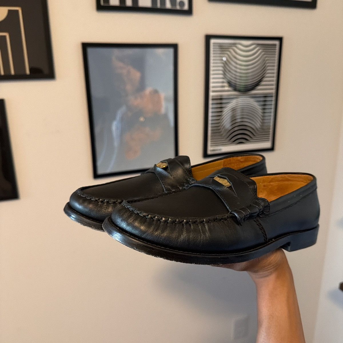 Rhude Rhude Black Penny Loafer w/ Custom Rhude coin Size US 8 / EU 41 - 1 Thumbnail