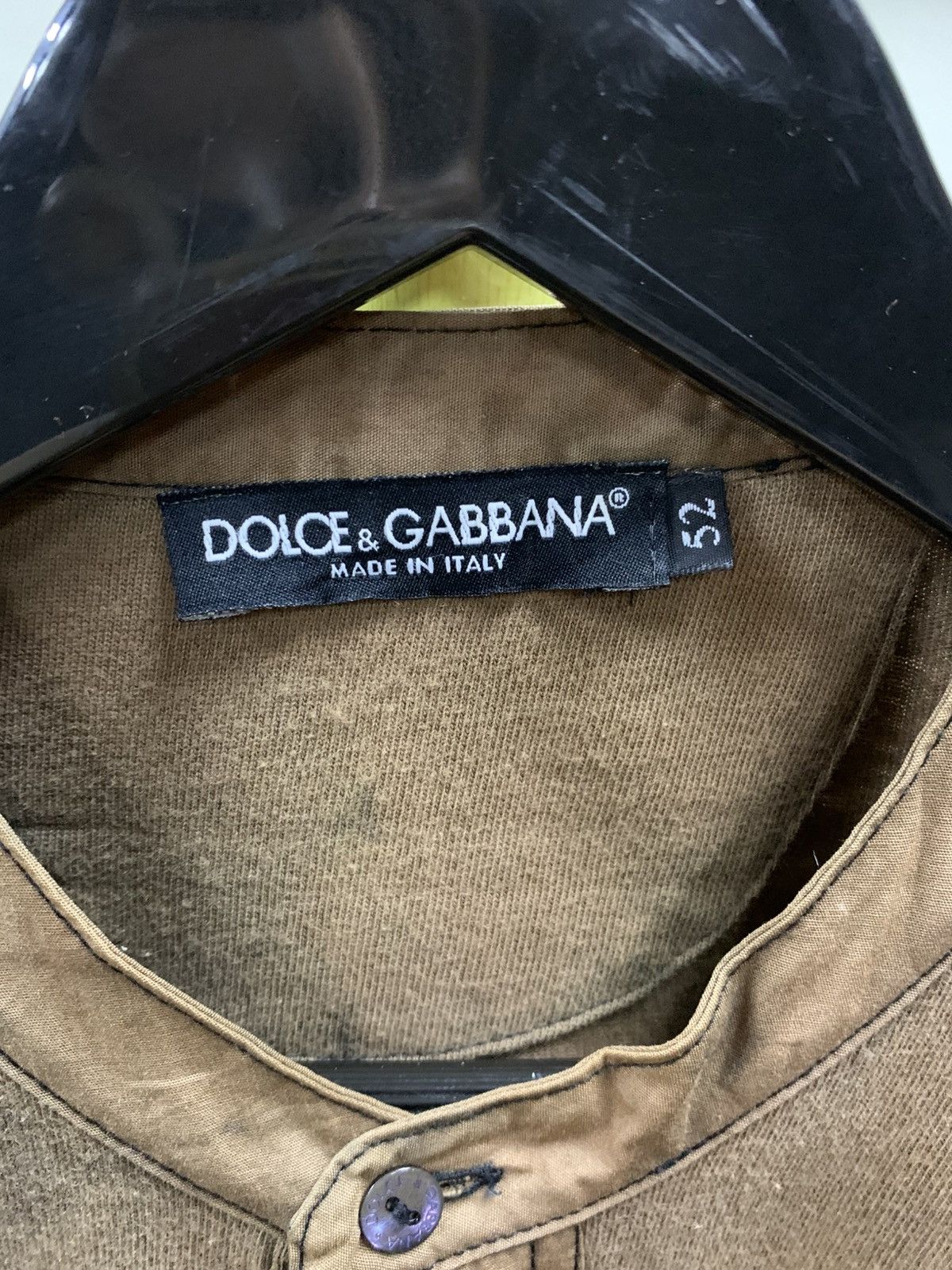 Dolce & Gabbana DOLCE & GABBANA ACID WASH HALF BUTTON LONGSLEEVE SHIRT Size US L / EU 52-54 / 3 - 4 Thumbnail