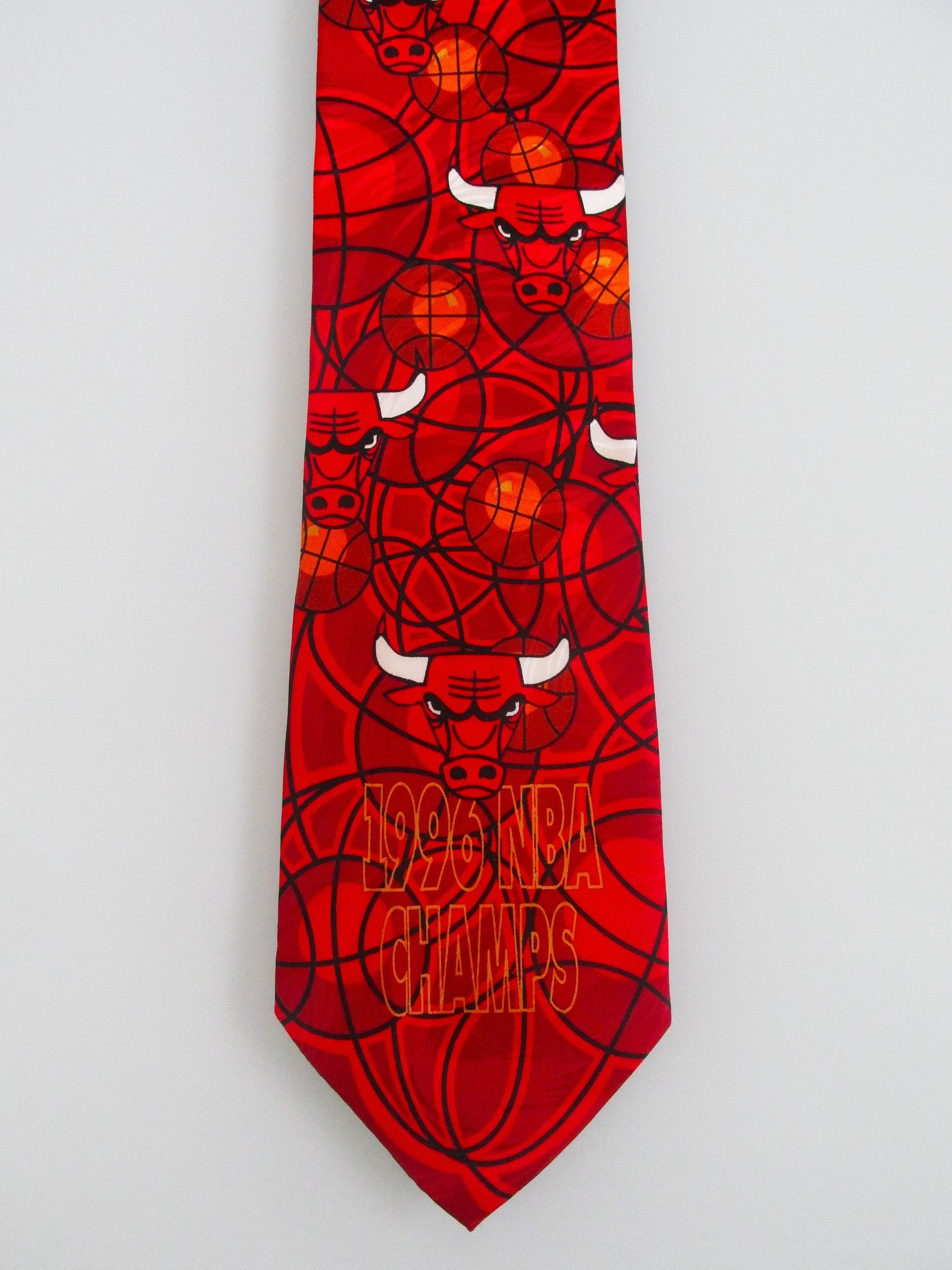 Other Chicago Bull 1996 Championship Commemorative Men's Silk Tie Size ONE SIZE - 2 Thumbnail