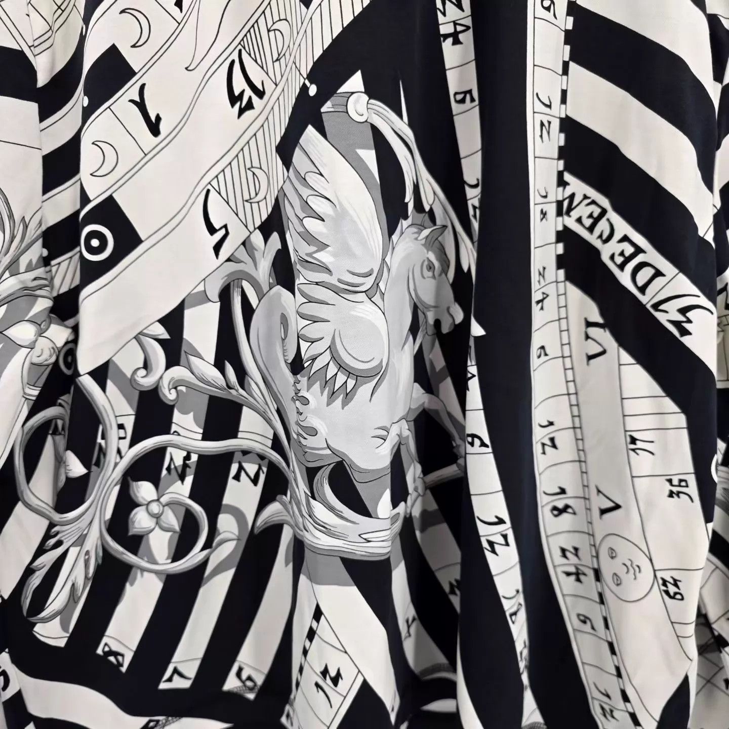 Hermes Hermes Star Map Black & White Print Top Size 36 Size XS / US 0-2 / IT 36-38 - 3 Thumbnail