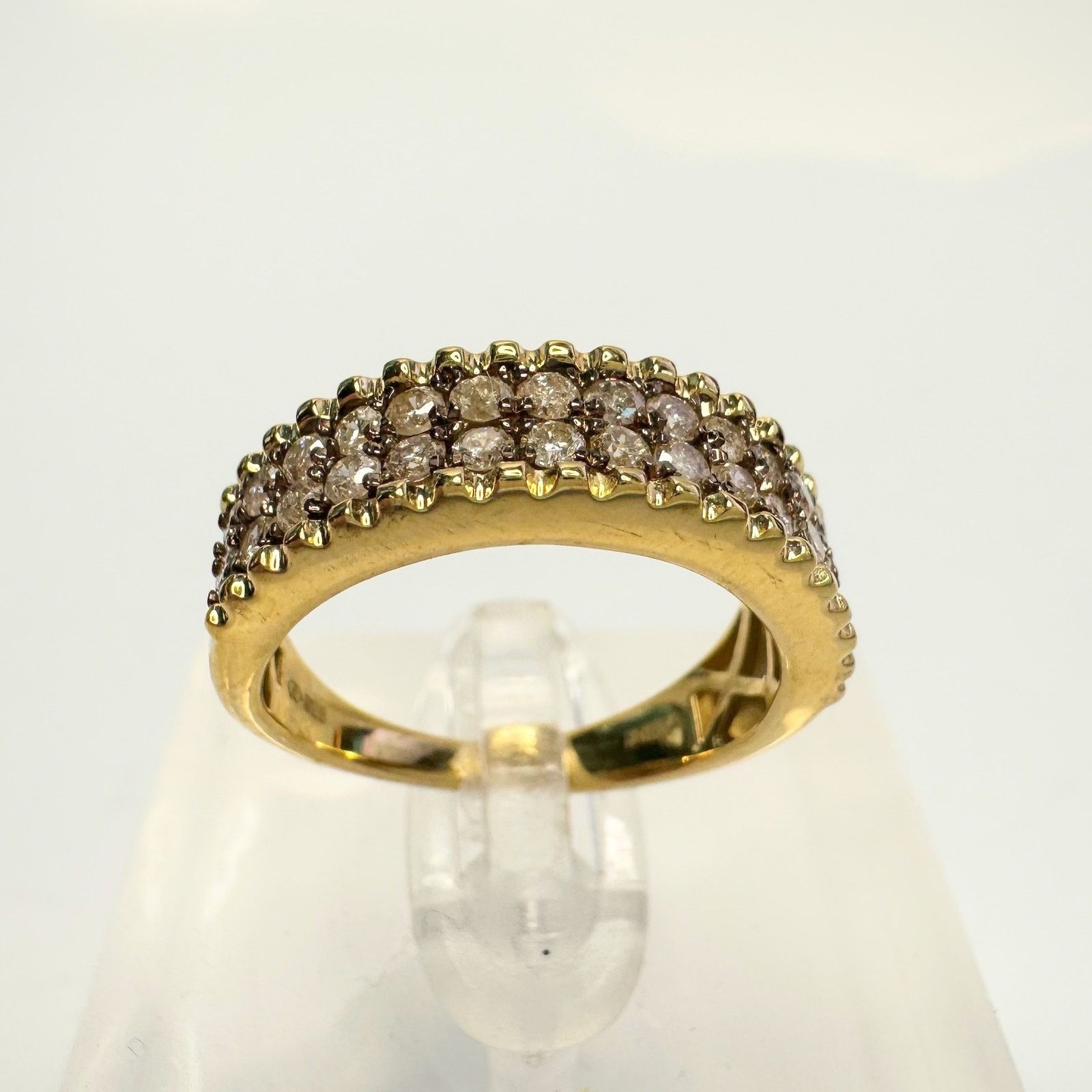 Other Beautiful 3/4 Ct Diamond 2 row Anniversary Ring 14kt Gold Ov Size ONE SIZE - 15 Thumbnail