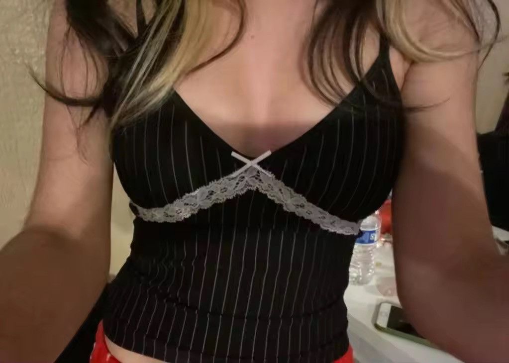 Japanese Brand Top Casual Patchwork Lace Bow Deep V-Neck Sleeveless Tank Size M / US 6-8 / IT 42-44 - 7 Thumbnail