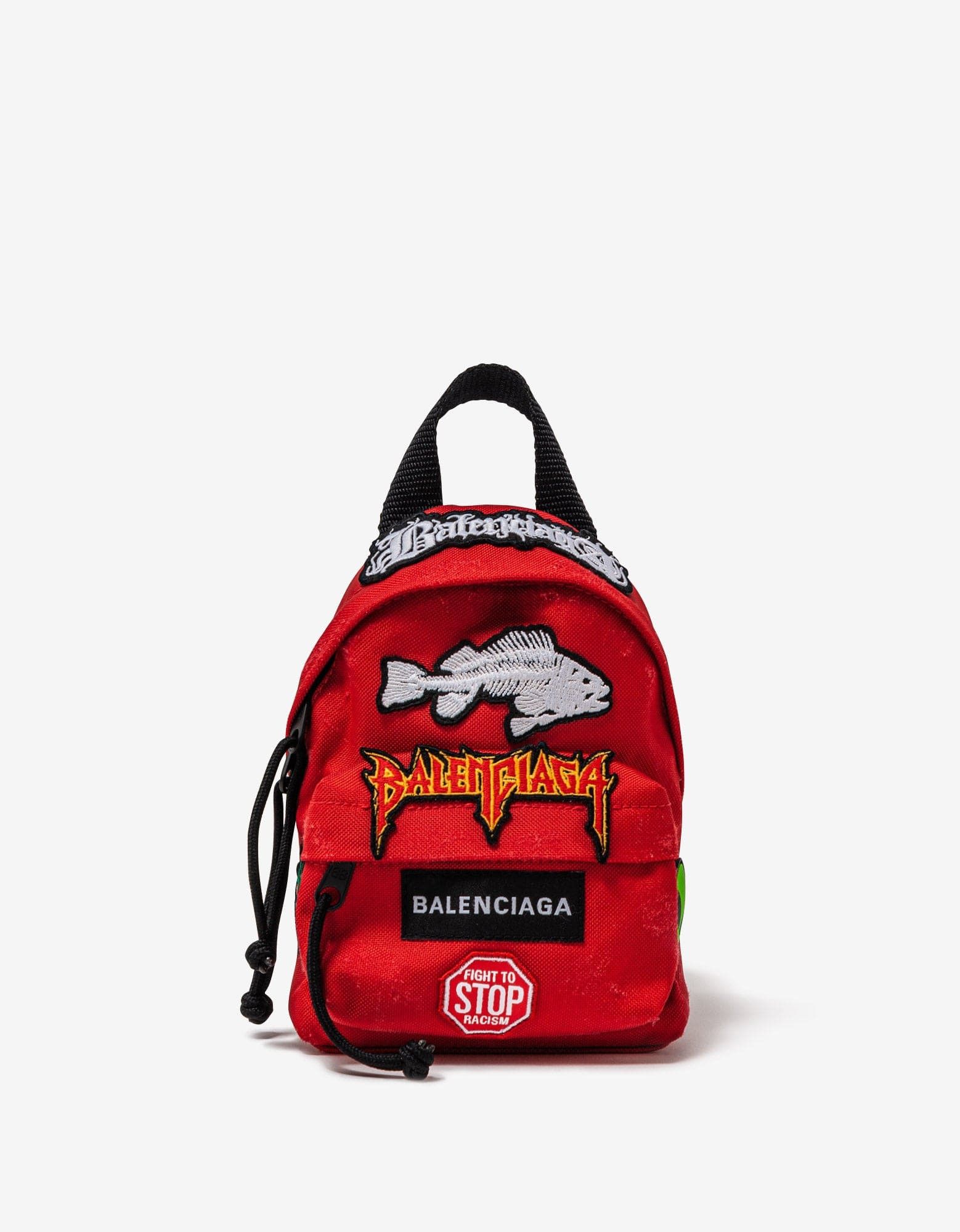 image of Balenciaga Red Explorer Mini Backpack, Men's